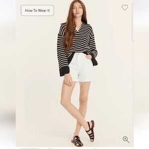 J.Crew Factory High Rise Denim White Shorts NWT 32